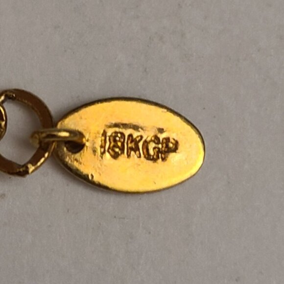 Taolei 18K Gold Plate Gold Charm Dangle Beaded Necklace 20-22 Inches - Picture 11 of 12